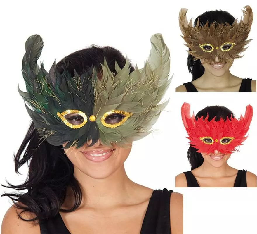 Translation missing: de.Antifaz de Plumas en varios colores
