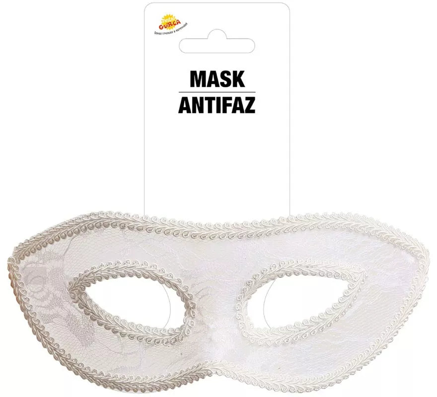 Translation missing: de.Antifaz de puntilla blanco