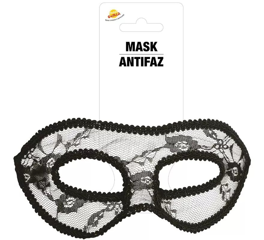 Antifaz de puntilla negro