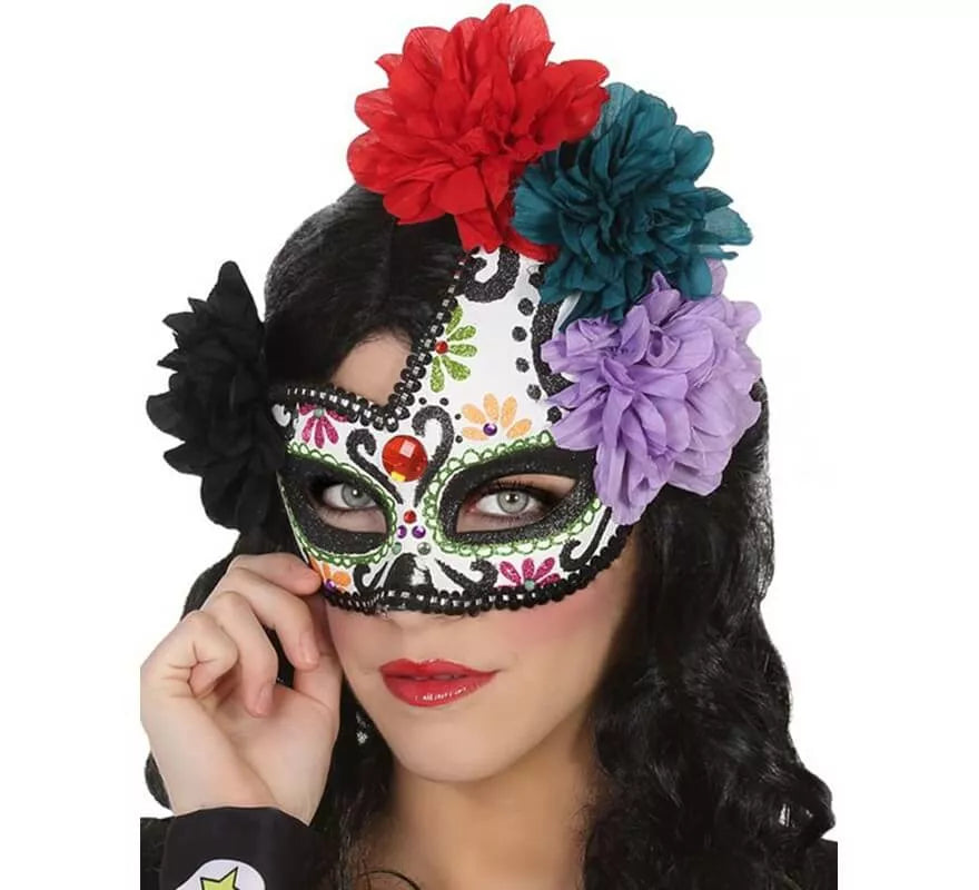 Translation missing: de.Antifaz del Día de los Muertos para adultos