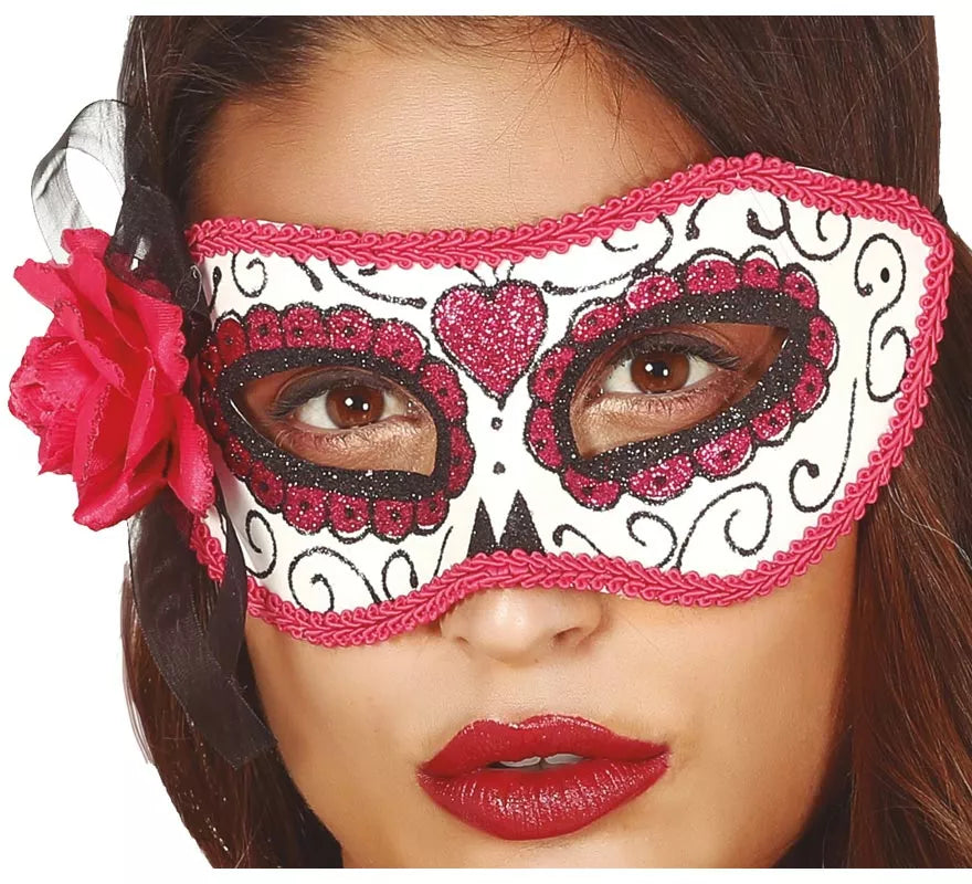Translation missing: de.Antifaz del Día de los Muertos Rosa