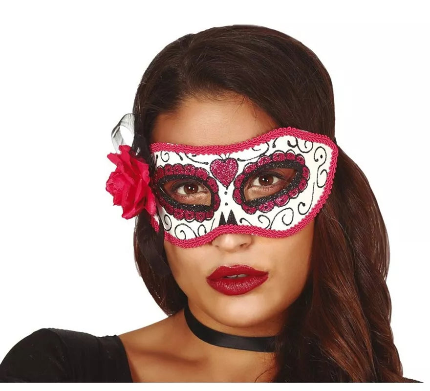 Translation missing: de.Antifaz del Día de los Muertos Rosa