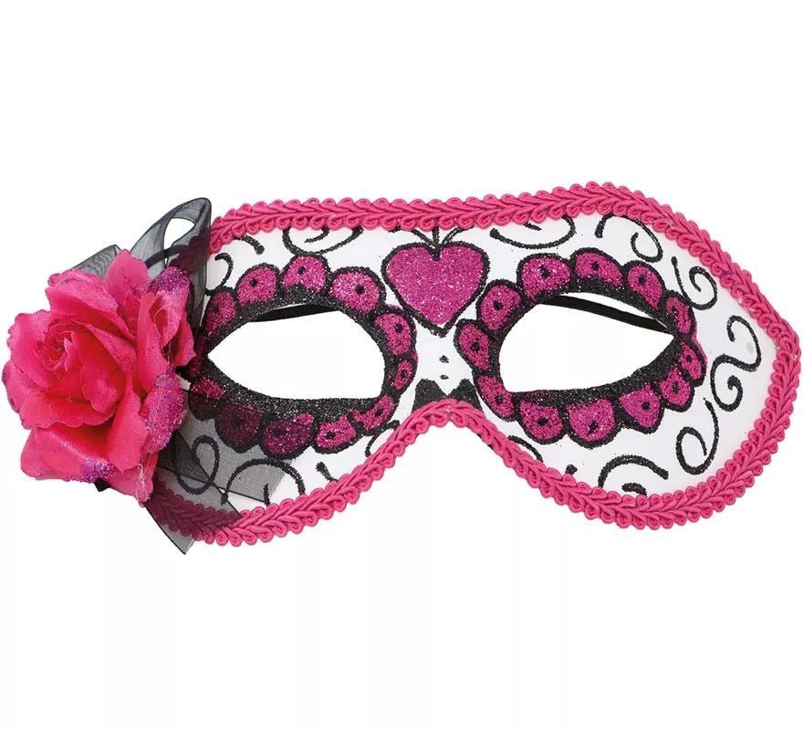 Translation missing: de.Antifaz del Día de los Muertos Rosa
