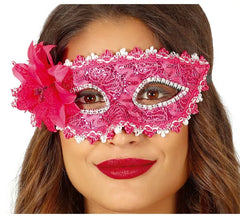 Fuchsia Blumenmaske