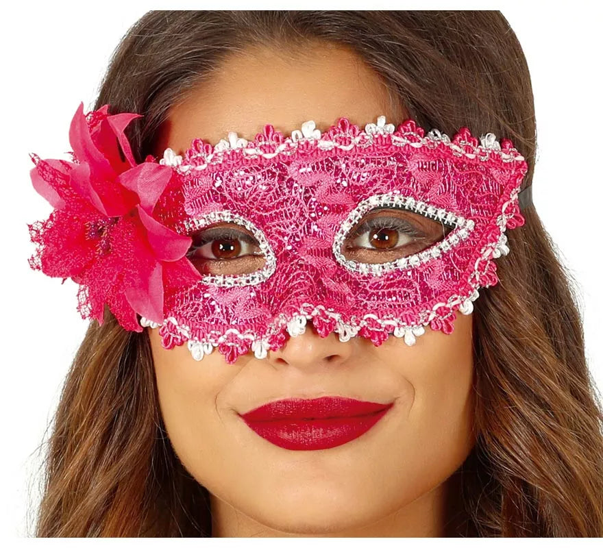 Translation missing: de.Antifaz Fucsia con Flor
