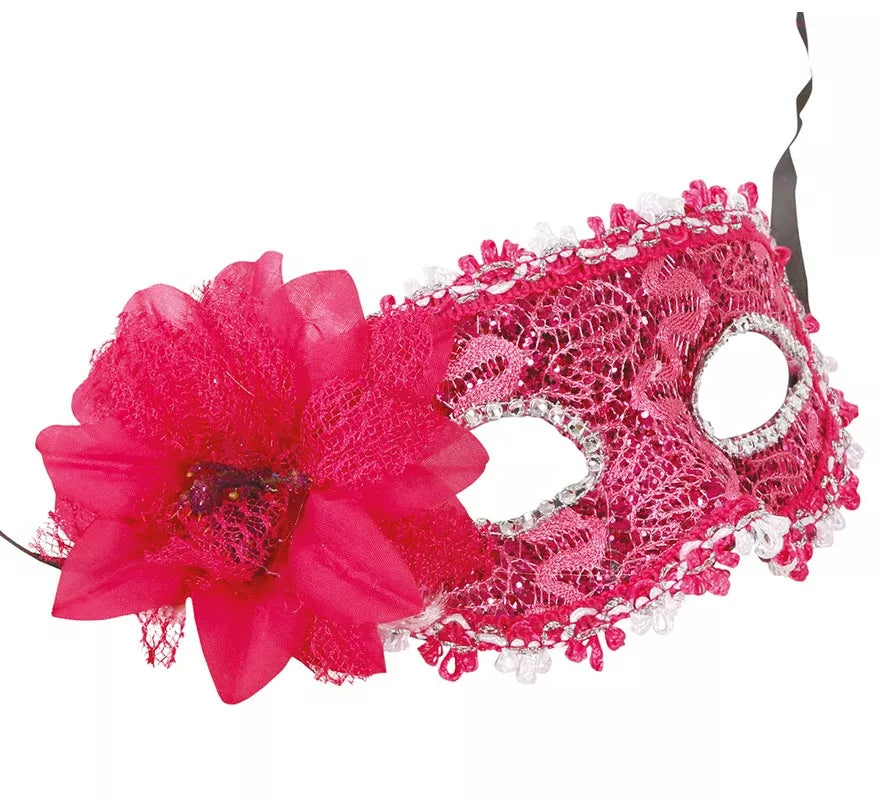 Translation missing: de.Antifaz Fucsia con Flor