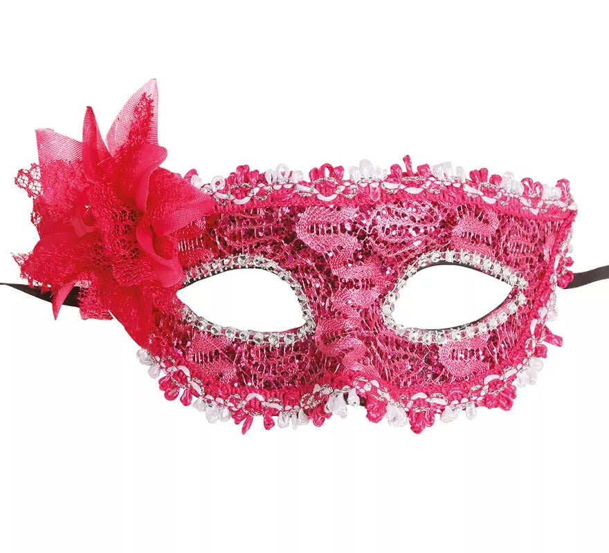 Translation missing: de.Antifaz Fucsia con Flor