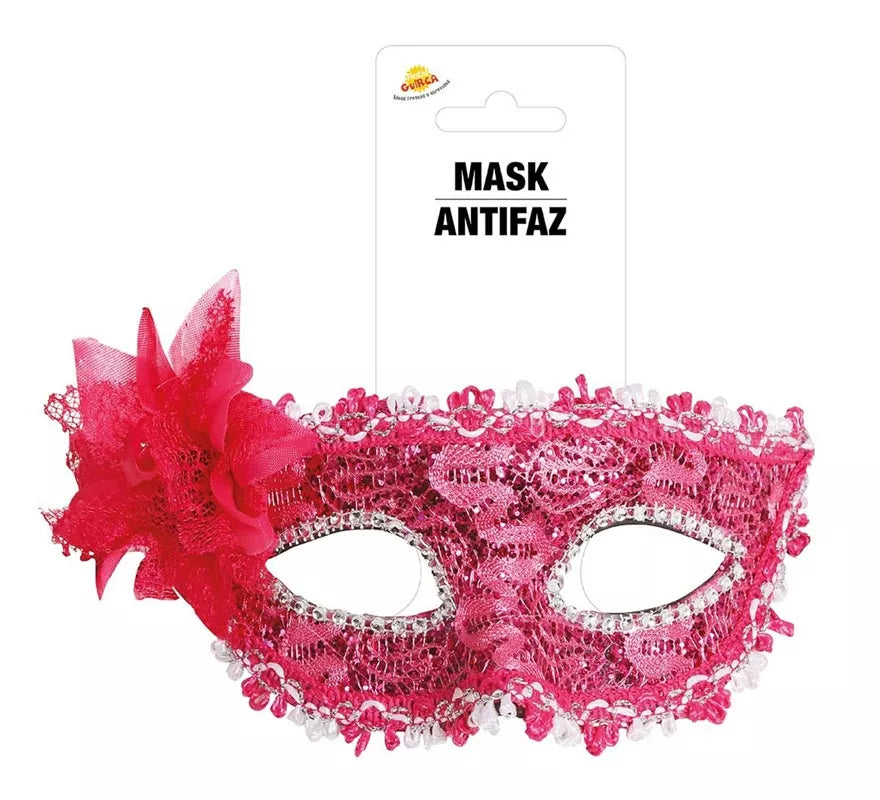 Translation missing: de.Antifaz Fucsia con Flor