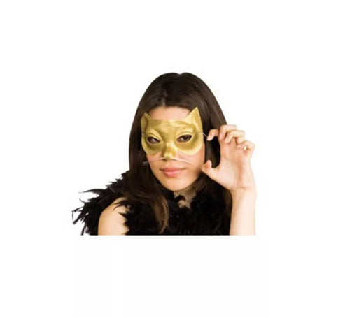 Antifaz Glitter de Gatita o Cat Woman dorado