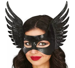 Schwarze Maske mit Flügeln für Erwachsene