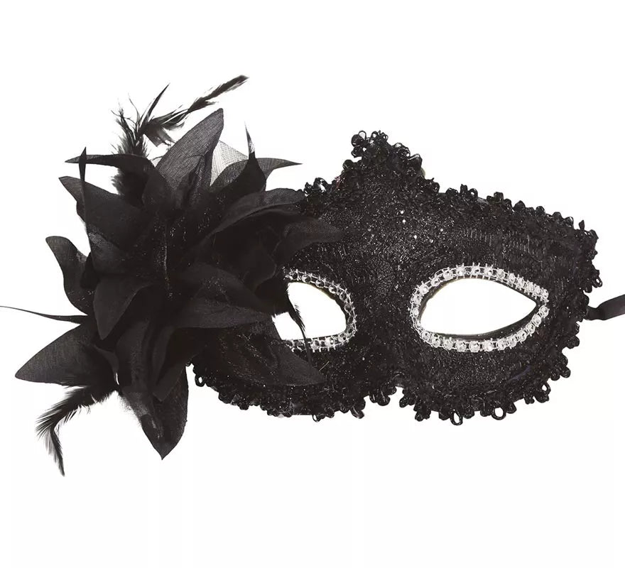 Translation missing: de.Antifaz Negro con Flor