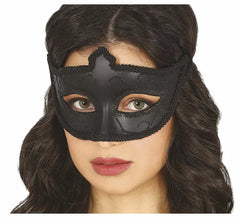 Schwarze Maske mit Glitzer