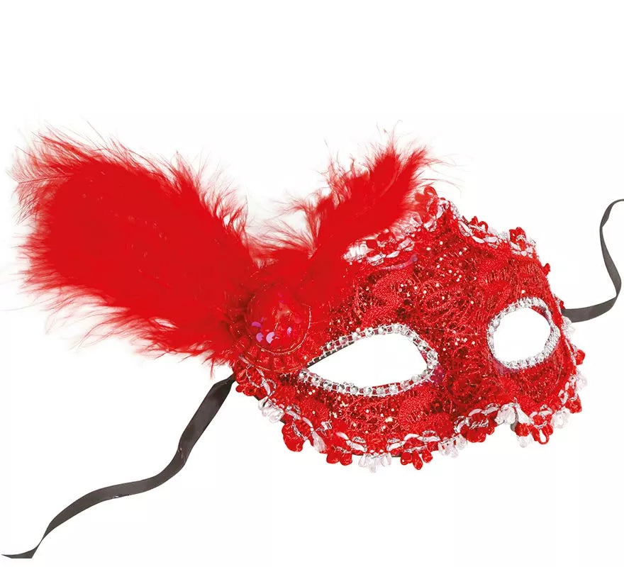 Translation missing: de.Antifaz Rojo con Pluma