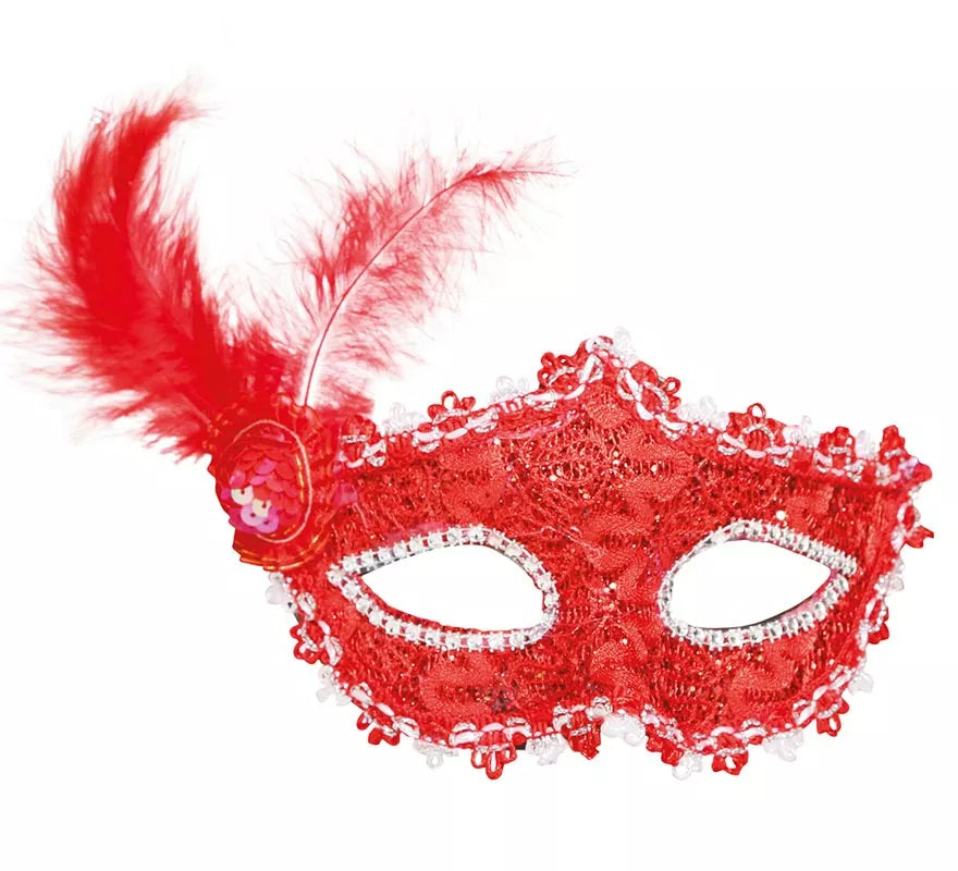 Translation missing: de.Antifaz Rojo con Pluma