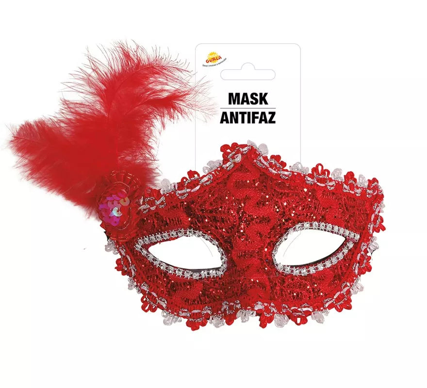 Translation missing: de.Antifaz Rojo con Pluma