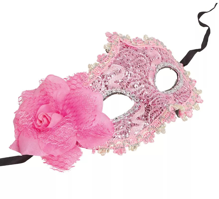 Translation missing: de.Antifaz Rosa con Flor