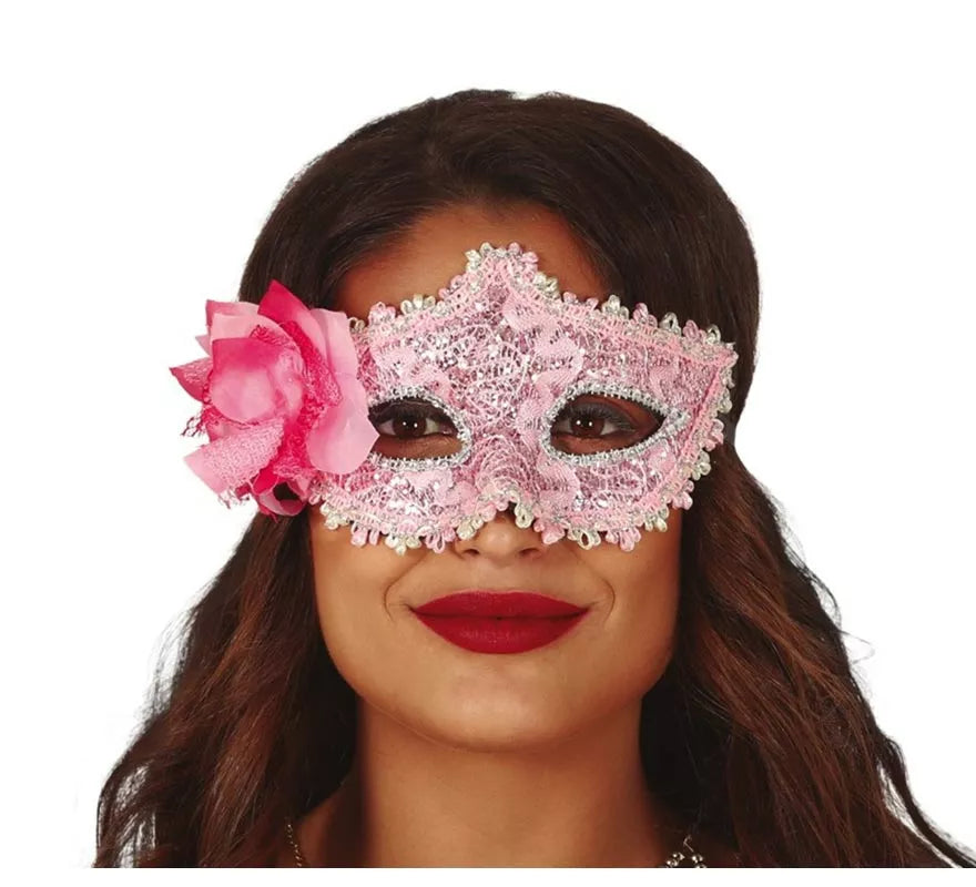 Translation missing: de.Antifaz Rosa con Flor