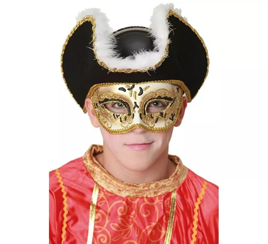 Translation missing: de.Antifaz Veneciano con Sombrero Bucanero