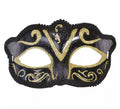 Antifaz Veneciano dorado y negro adulto