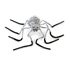 Weiße Spinne mit schwarzen Beinen 100x25 cm