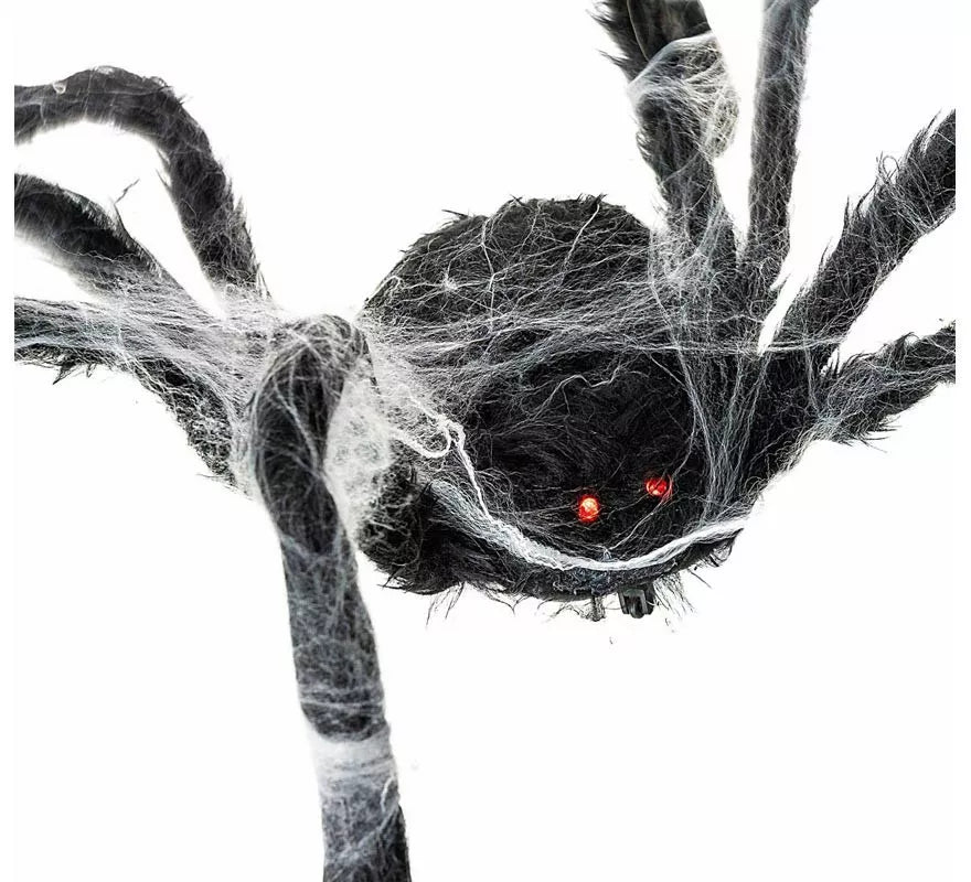 Translation missing: de.Araña negra Caminante con telaraña de 80x18x8 cm