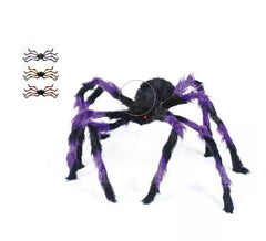 125 cm große lila-schwarze Haarspinne