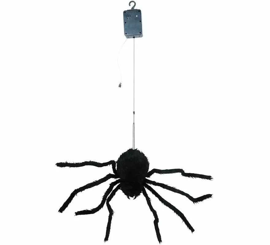 Araña Sube y Baja Susto con Luz, Sonido y Movimiento de 80 cm