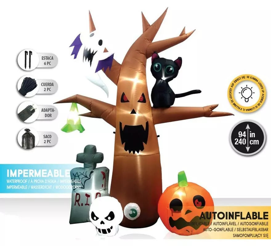 Translation missing: de.Árbol Auto Hinchable de Halloween con LEDs de 240 cm