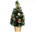 Árbol de Navidad Decorado Oro Nevado de 30 cm con Maceta