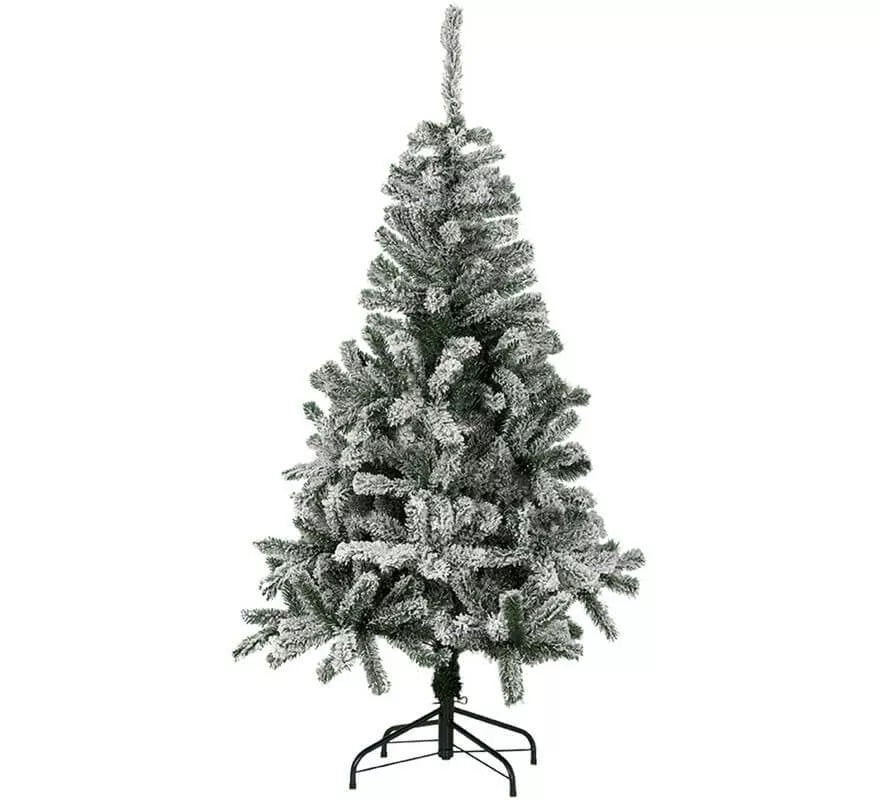 Translation missing: de.Árbol de Navidad Nevado Alaska con Pie de Metal de 120 cm