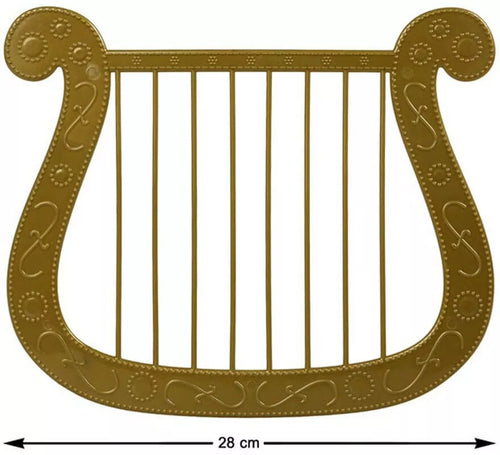 Arpa o Lira Dorada de 28x23 cm
