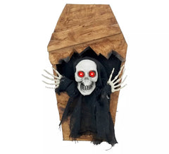 Sarg mit braunem und schwarzem Skelett 41x27x17 cm