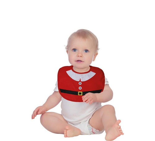 Babero de Papá Noel Navidad rojo para bebés