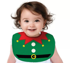 Grünes Elfen-Weihnachtslätzchen für Kinder