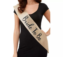 Bride To Be Gold & Schwarz Deluxe Glitzer-Schärpe