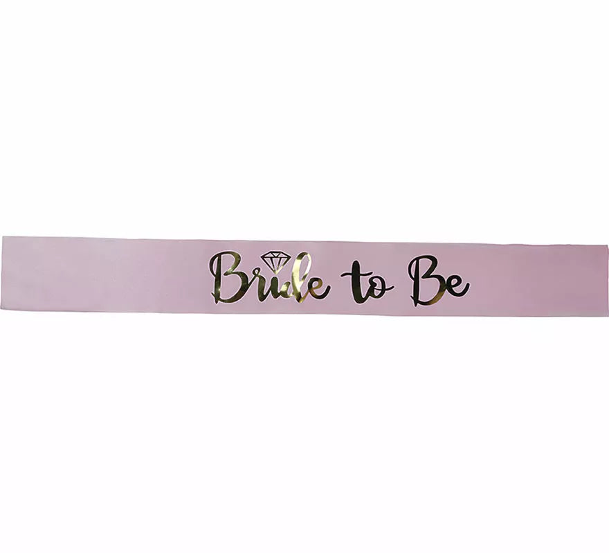 Translation missing: de.Banda Bride To Be rosa adulta