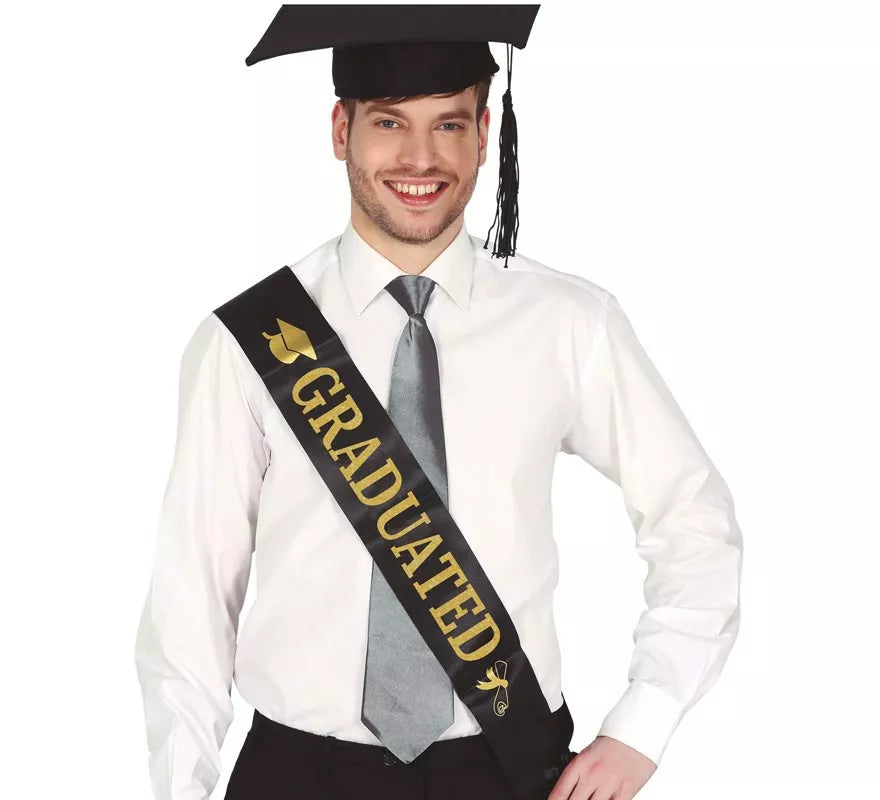Translation missing: de.Banda de Graduado Negra con Dorado
