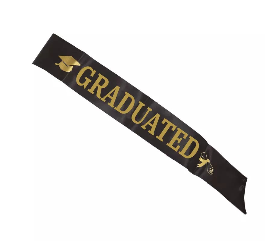 Translation missing: de.Banda de Graduado Negra con Dorado