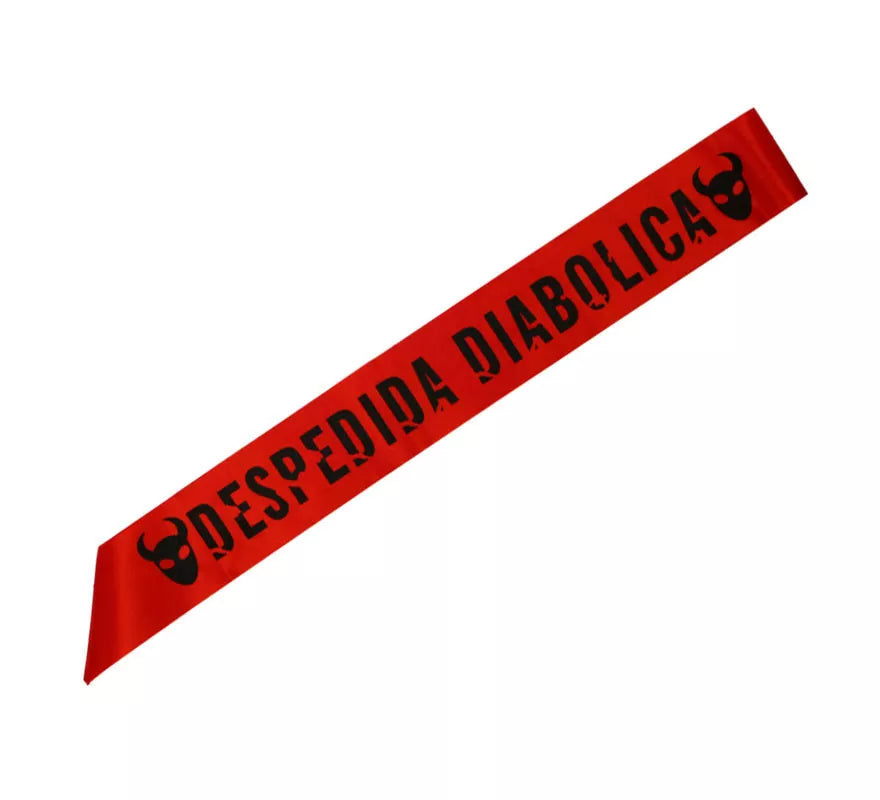 Translation missing: de.Banda Despedida Diabólica roja de 80 cm