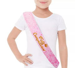 Schärpe „Prinzessin Happy Birthday“, 160 x 9,5 cm