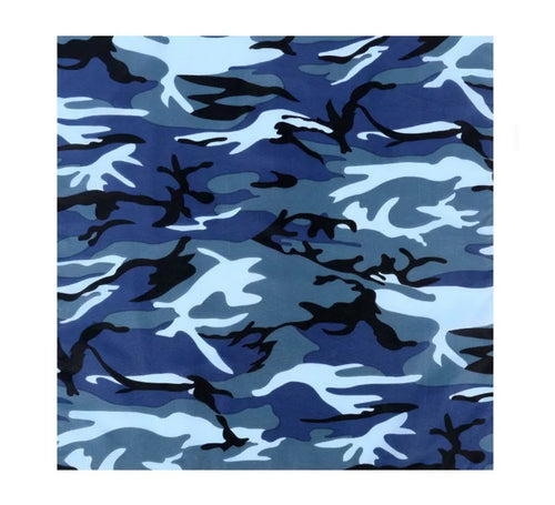 Bandana Camuflaje azul de 54x54 cm