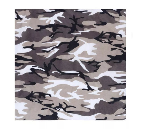 Bandana Camuflaje gris de 54x54 cm