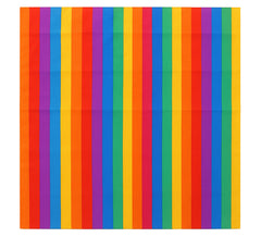 Regenbogen-Bandana oder Schal mit dünnen Streifen von 54 x 54 cm