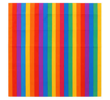 Bandana o Pañuelo Arcoíris franjas finas de 54x54 cm