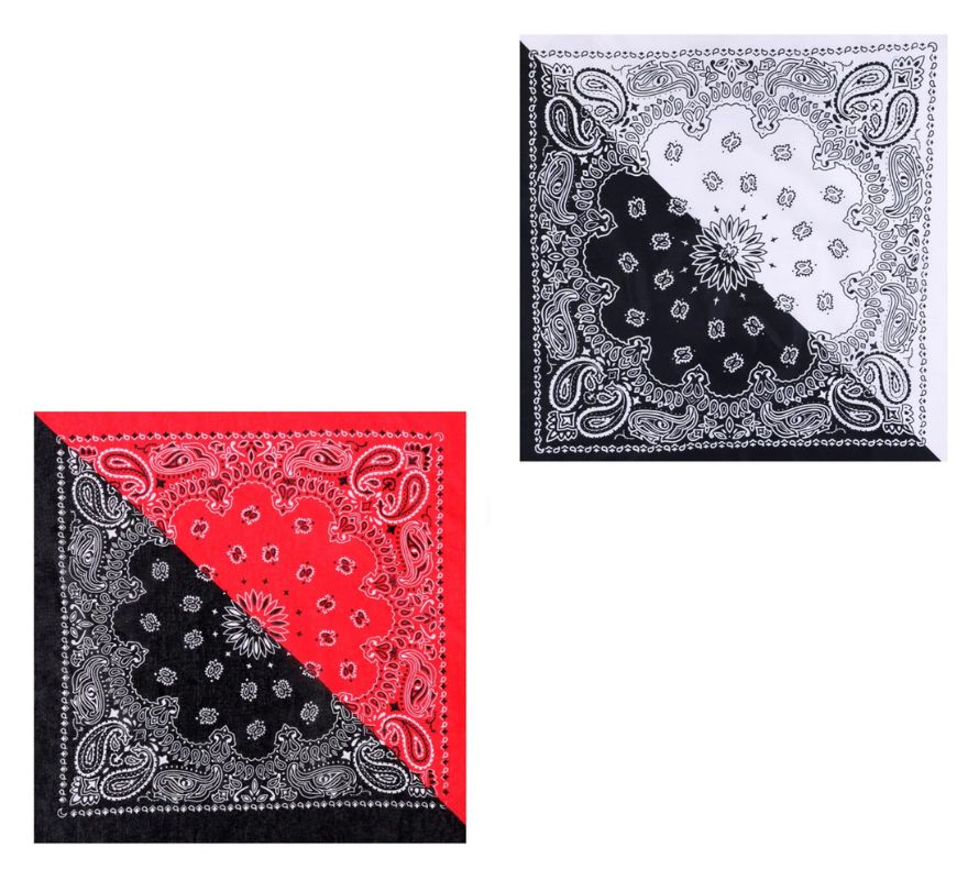 Translation missing: de.Bandana o Pañuelo Paisley negro de 54x54 cm en varios colores