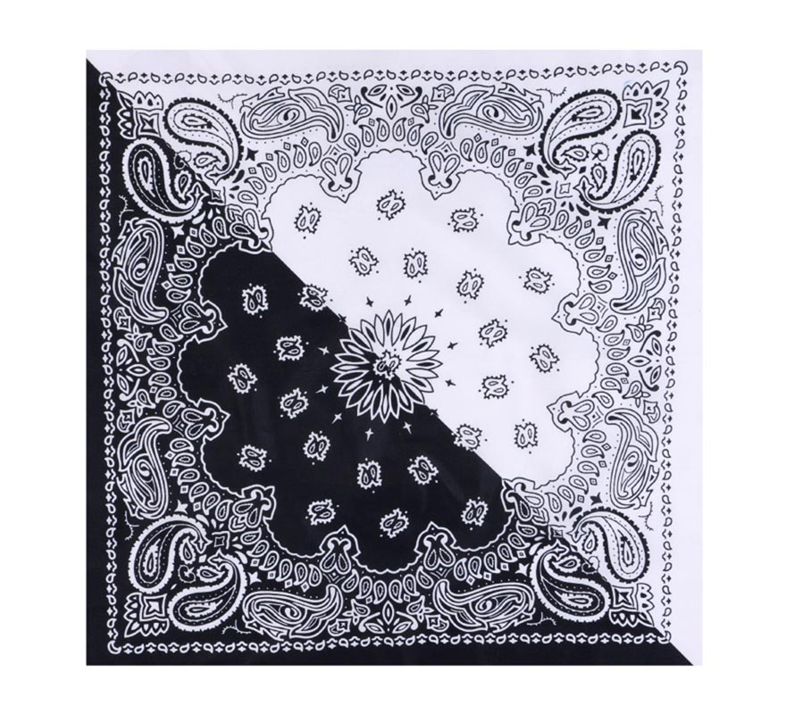Translation missing: de.Bandana o Pañuelo Paisley negro de 54x54 cm en varios colores