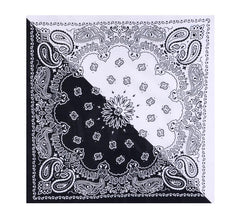 Bandana oder Paisley-Halstuch schwarz 54x54 cm in verschiedenen Farben