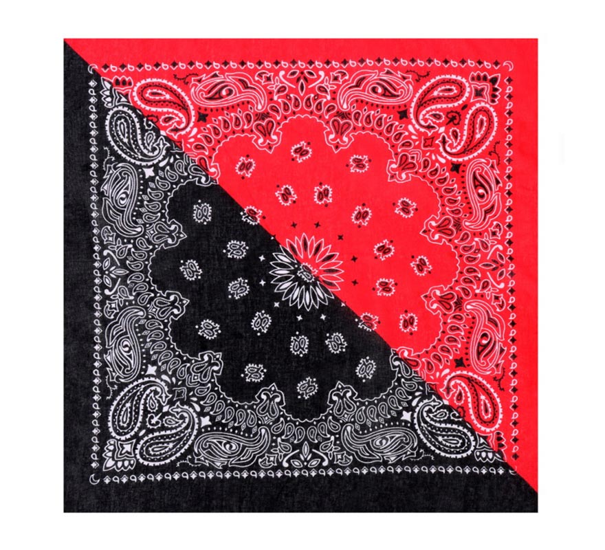 Translation missing: de.Bandana o Pañuelo Paisley negro de 54x54 cm en varios colores