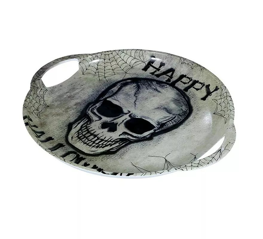 Translation missing: de."Bandeja Calavera ""Happy Halloween"" con asas de 30 cm"