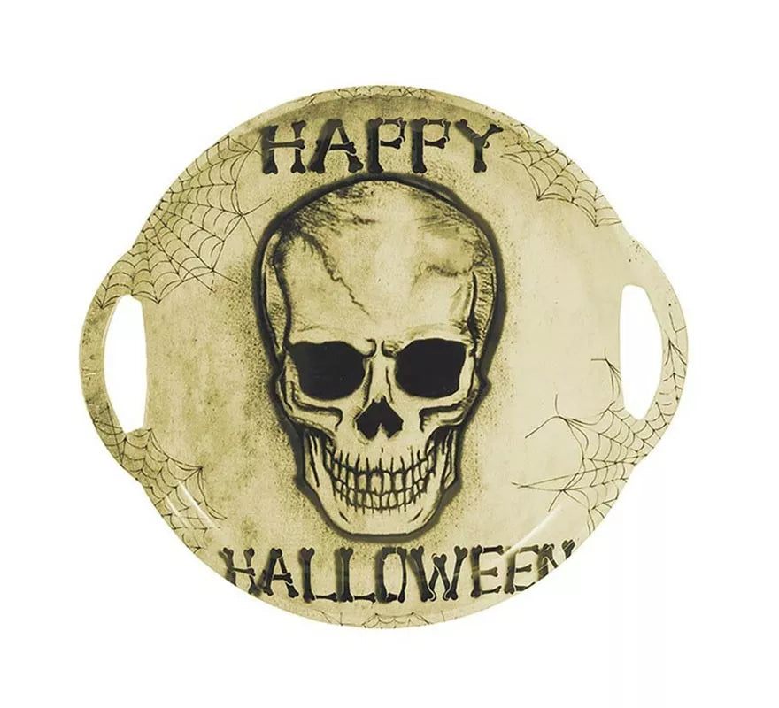Translation missing: de."Bandeja Calavera ""Happy Halloween"" con asas de 30 cm"